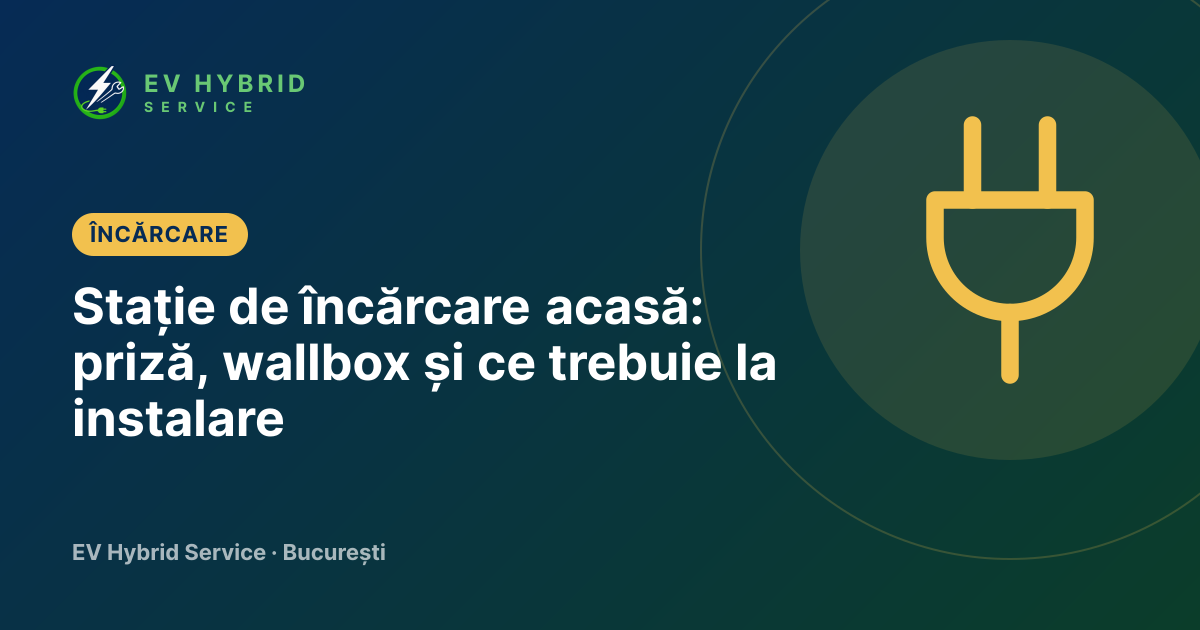 Stație de încărcare acasă: priză, wallbox și ce trebuie la instalare