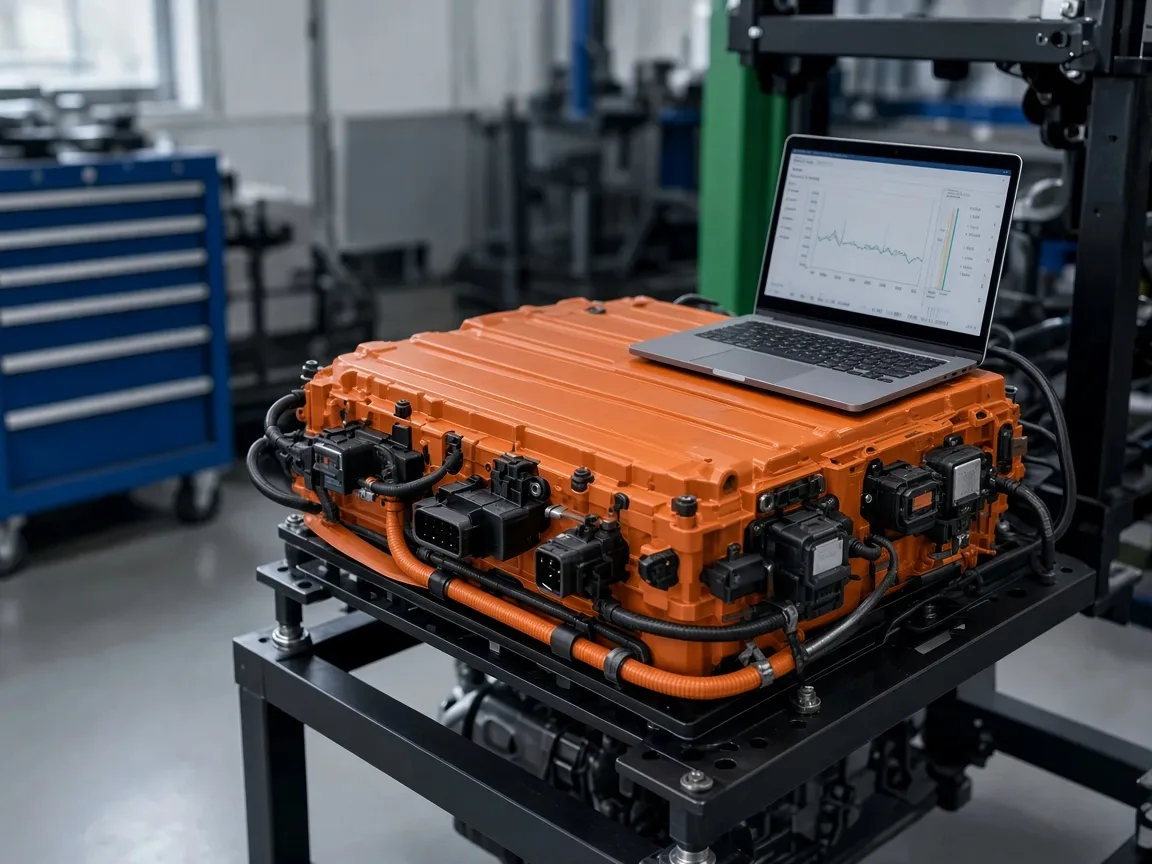 Verificarea bateriei unei mașini electrificate Renault
