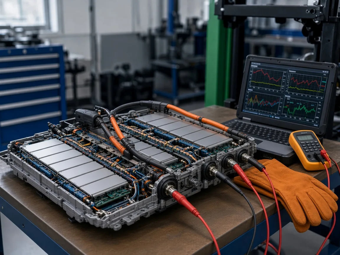 Verificarea bateriei unei mașini electrificate Smart